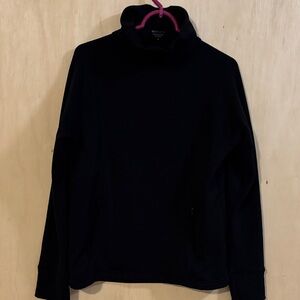 Athleta Black Mock Neck Sweatshirt. Size medium